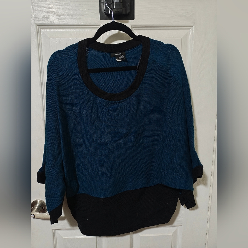 💥 Bundle 8 for $25 💥 Alfani Blue and Black Knit Top